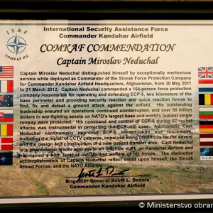 V Kandaháre ocenili slovenskú strážnu rotu