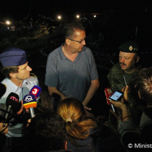 Minister obrany Martin Glváč navštívil miesto havárie vrtuľníka Mi-17