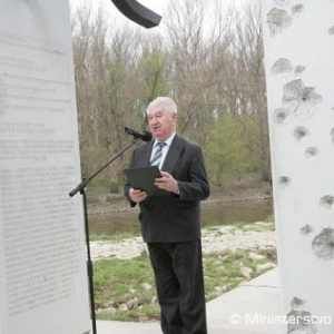 Predseda Konfederácie politických väzňov Slovenska Anton Srholec, ktorého chytili a odsúdili za pokus o prekročenie hranice Foto: MOSR Pavol Vitko