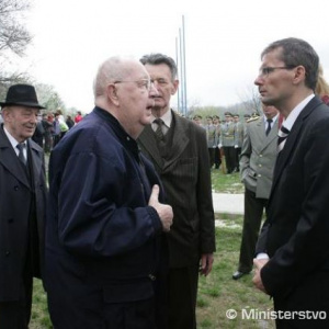 Bývalý prevádzač utečencov a politický väzeň František Granec s Ľ. Galkom