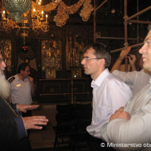 Minister Ľ. Galko a Theofilaktos, arcibiskup jordánsky