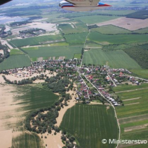 Zaplavené oblasti z lietadla L-410