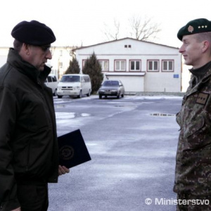 Brigádny generál Jindřich Joch počas rozhovoru pred slávnostným nástupom