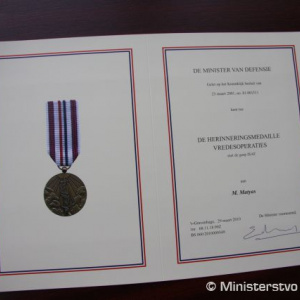 Vyznamenanie od Holanďanov