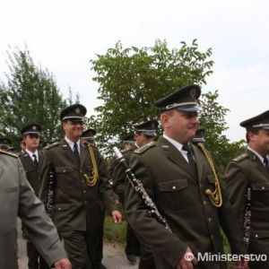 Zástupca veliteľa Síl Výcviku a podpory brigádny generál J. Krištofovič, Vojenská hudba ozbrojených síl Slovenskej republiky