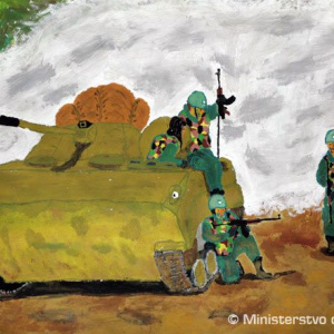 3. miesto: „Tankisti“ - Martin Kyselica, 14 r., ZŠ Bezručova, Trenčín