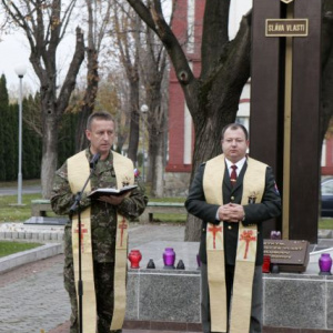 Plk. Mons. Mgr. František Počurek počas slávnostného príhovoru