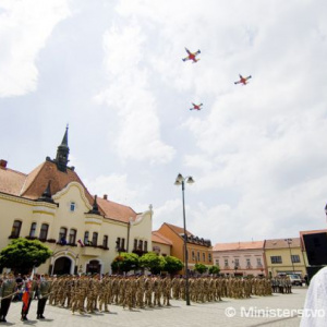 Privítanie príslušníkov ISAF v Topoľčanoch